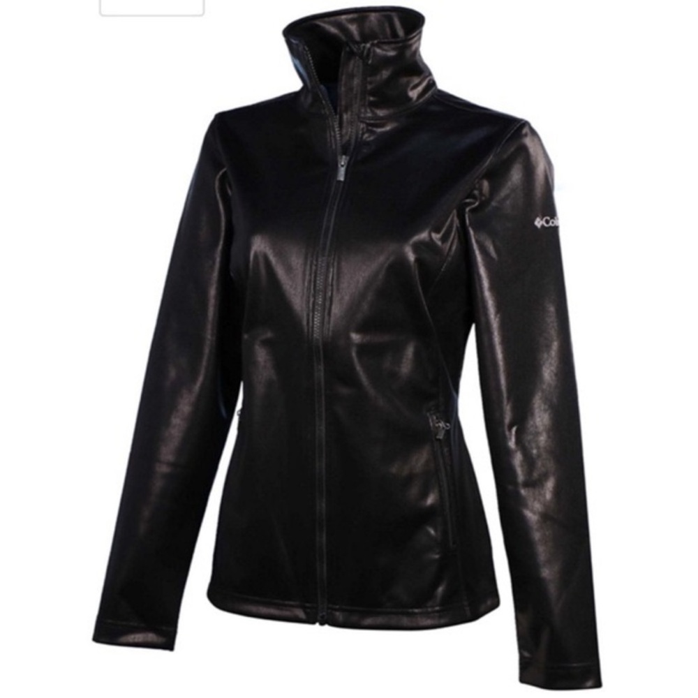 New Columbia Omni-Heat Thermal Reflective Jacket Black Size L Faux Leather Coat